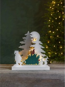 Decorazione luminosa bianca con motivo natalizio Forest Friends - Star Trading