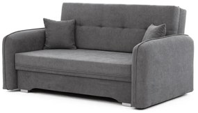 Divano grigio allungabile/con contenitore e rivestimento in ciniglia 155 cm Laine – ELTAP