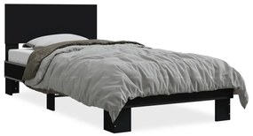 Giroletto Nero 75x190 Cm İn Legno Multistrato E Metallo /