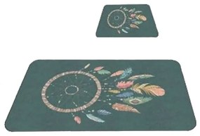 Tappetini da bagno verdi in set da 2 60x100 cm - Mila Home