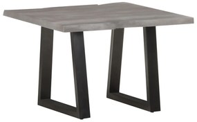 Tavolino Da Salotto Con Bordi Vivi 60x60x40 Cm Massello Acacia /
