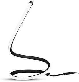 Lampada Led da Tavolo Design Moderna Spirale 17W Caldo 3000K Colore Nero Con Interruttore SKU-2140311