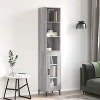 Credenza Grigio Sonoma 34,5x34x180 cm in Legno Multistrato 3189899