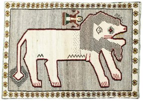 Gabbeh Tappeto 100x140 Nero (Iran) Annodato A Mano