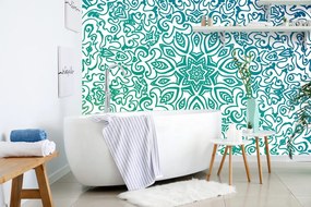 Carta da parati – Mandala blu-verde