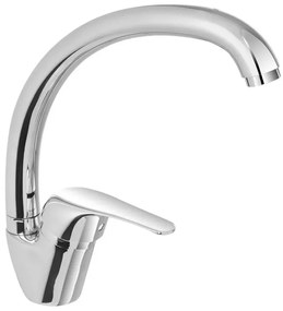 Miscelatore lavanderia con canna alta girevole in ottone cromato