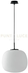 Lampadario a sospensione tolomeo sferica bianca opale 1 luce attacc...