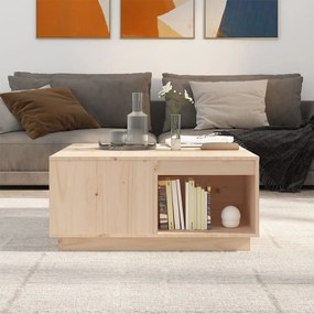 Tavolino da salotto 80x81x36,5 cm in legno massello di pino