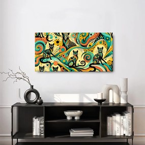 Quadro su tela – Gatti colorati