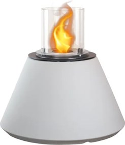 Camino a bioetanolo braciere da giardino da terra per interno esterno STROMBOLI Bianco Perla d.60 x h56