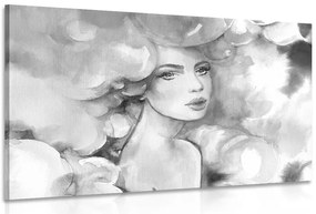 Stampa su tela – Fascino femminile in bianco e nero