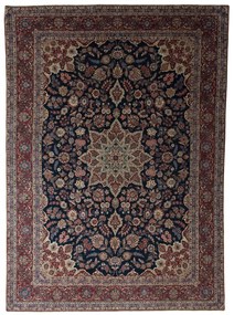 Kashan Tappeto persiano 320 x 440 Blu (Iran) Annodato A Mano