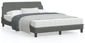 Giroletto Senza Materasso Grigio Scuro 140x200 Cm Tessuto /