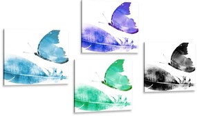 Set di quadri – Farfalle colorate