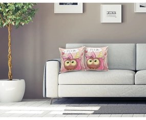 Federa da bambini 43x43 cm Girl Owl - Mila Home