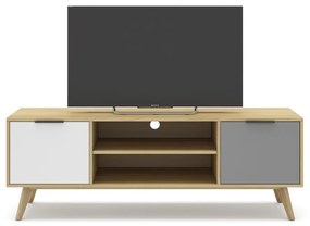 Tavolo TV in legno di pino di colore naturale 140x53 cm Elfa - Marckeric