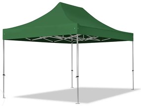 TOOLPORT 3x4,5m gazebo pieghevole PES con laterali (finestre panoramiche), PROFESSIONAL alluminio, verde scuro - (600211)