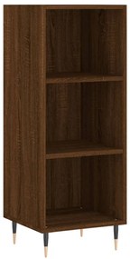 Credenza rovere marrone 34,5x32,5x90 cm in legno multistrato