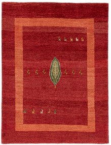 Gabbeh Tappeto 150x200 Rosso (Iran) Annodato A Mano