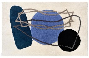 Tappeto d'arredo in Cotone Malcom 70x140 Carrara Moderno Blu