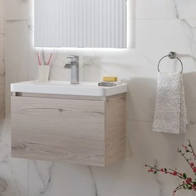 Mobile lavabo 60 cm con cassetto scorrevole e lavabo incasso SP-60A - KAMALU
