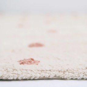 Tappeto in cotone beige e rosa fatto a mano, 100 x 150 cm Numi - Nattiot