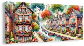 Quadro su tela – Strada con fiori