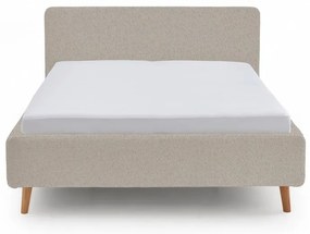 Letto matrimoniale imbottito beige con contenitore con rete inclusa 180x200 cm Mattis – Meise Möbel
