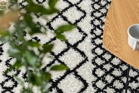 Tappeto PROMO BERBER SAFI N9040 bianco / nero Frange berbero marocchino shaggy