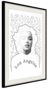 Poster  Marilyn in Los Angeles  Cornice Quadri Cornice nera con pass-partout, Larghezza x Altezza Home decor 20x30