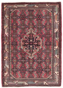 Hamedan Tappeto 150 x 110 Rosso (Iran) Annodato A Mano