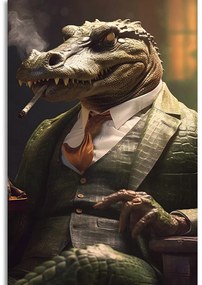 Quadro su tela – Gangster animale coccodrillo