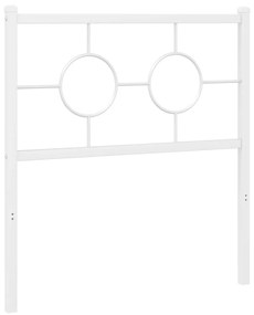 Testiera in metallo bianco 75 cm