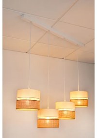 Brilagi - Lampadario a sospensione con filo ROYAL YUTE 4xE27/15W/230V beige/color crema/bianco