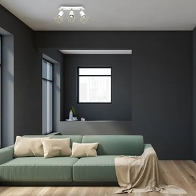 Faretto DANTE 3xGU10/25W/230V bianco/oro