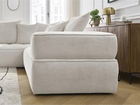 Divano angolare beige (penisola a sinistra/a L) con rivestimento in ciniglia Whesley – Bobochic Paris