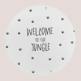 Tovaglietta rotonda individuale plastificata Jungle Kids Bianco - - Sklum