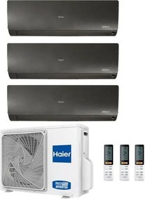 Climatizzatore Haier Trial Split Flexis Nero 9000+9000+12000 3U70S2SR5FA R-32 a++/a+ 9+9+12