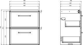 Cersanit S1021-005 - Mobile sottolavabo sospeso MILLE SLIM 50x35 cm bianco