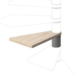 Gradino Nara in legno grigio faggio L 890 mm H 230 mm