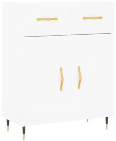 Credenza bianca 69,5x34x90 cm in legno multistrato