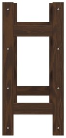 Portabottiglie per 16 bottiglie marrone legno massello di pino