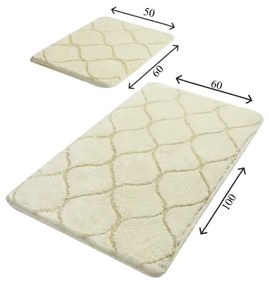 SET 2x Tappeto bagno INFINITY 60x100 cm beige