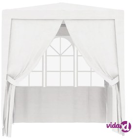 vidaXL Gazebo Professionale con Pareti 2,5x2,5 m Bianco 90 g/m²