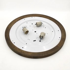 Brilagi - Lampada LED da soffitto BELLADONNA 3xE27/15W/230V Ø50 cm bianco/noce