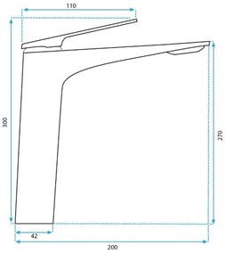 REA-B2705 - Miscelatore per lavabo AVALON 30 cm oro spazzolato