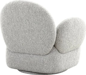 Poltrona grigio chiaro in tessuto bouclé Messina - House Nordic