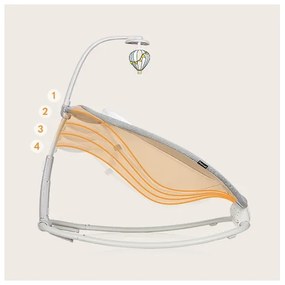 Lionelo - Dondolo vibrante per bambini con melodia PASCAL grigio