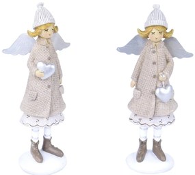 Set di 2 statuette di cherubini natalizi - Ego Dekor