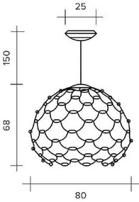 LAMOI Sforzin illuminazione Sospensione Grande Rame Opaco 2700K